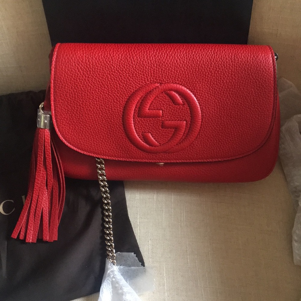 Gucci 💯 authentic, gold chain crossbody NWT - Picture 2 of 8